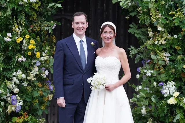 Former chancellor George Osborne with his wife and former adviser Thea Rogers Osborne