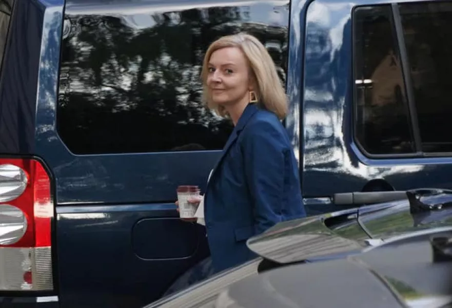 Liz Truss, the new Foreign Secretary, arriving at the Foreign Office
