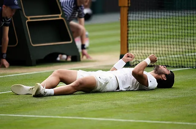 Carlos Alcaraz after clinching victory 