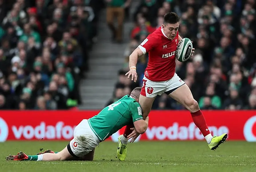 Wales wing Josh Adams is suspended for Sunday's Guinness Six Nations game against Ireland