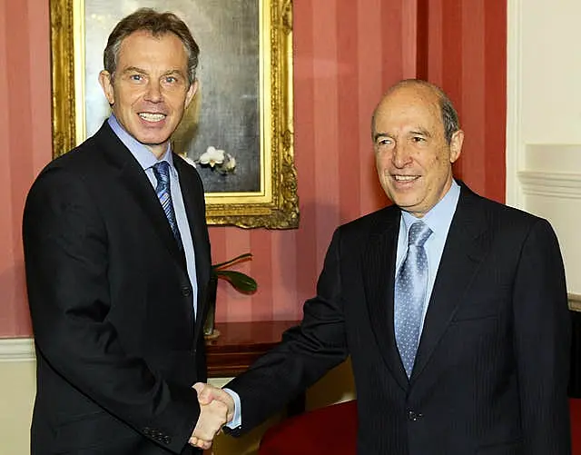 Tony Blair and Costas Simitis