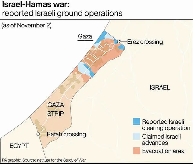 Israel Hamas war: reported Israeli ground operations