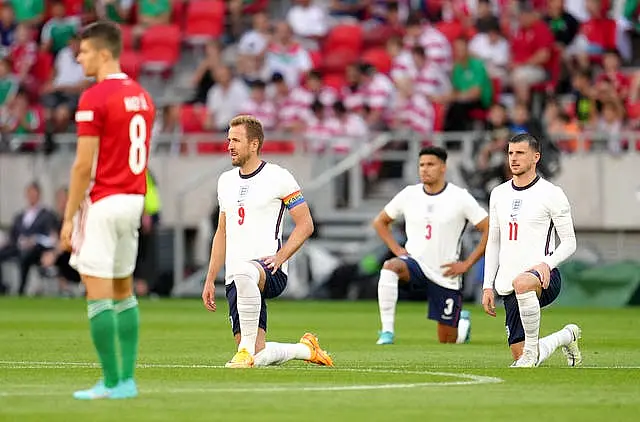 England players take the knee