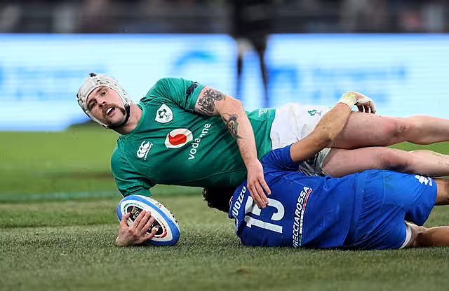 Mack Hansen claimed three of Ireland's 20 Six Nations tries