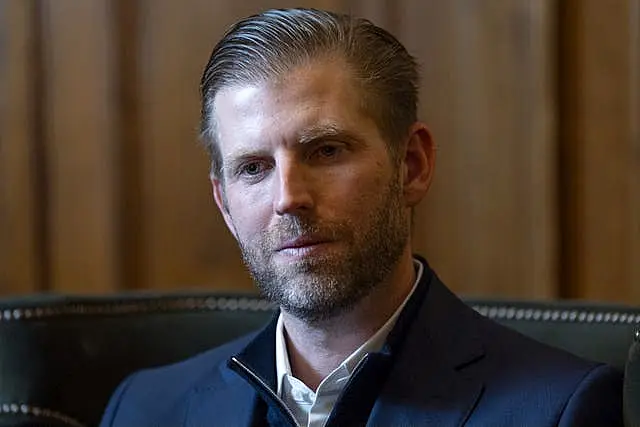 Eric Trump during an interview with the PA news agency at Trump International Golf Links near Balmedie, Aberdeenshire