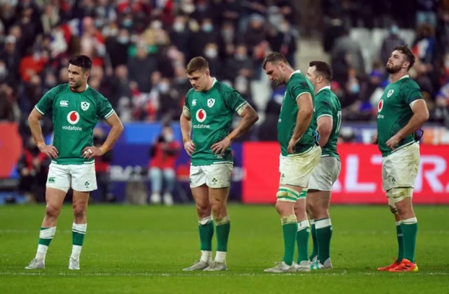 Ireland's nine-match winning run ended in Paris