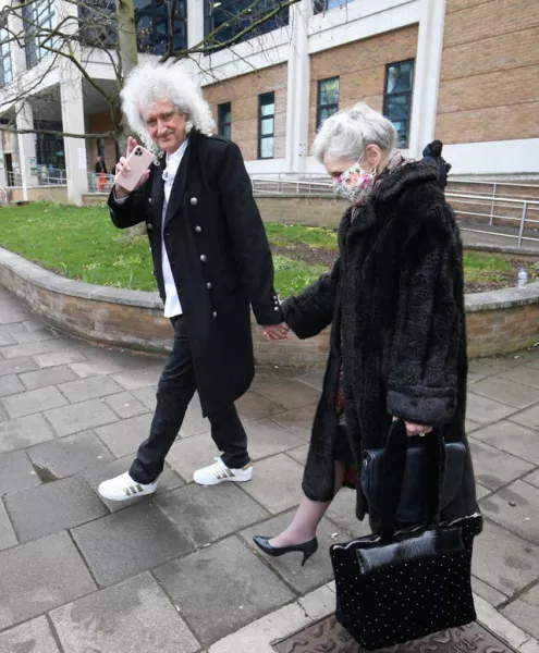 Brian May and Anita Dobson gave evidence on Thursday