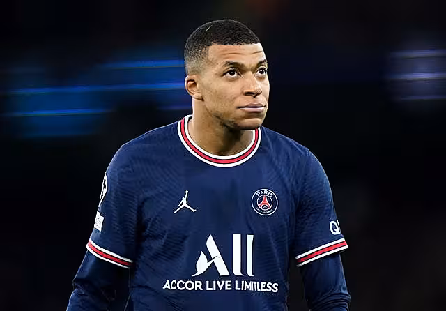 Paris Saint-Germain’s Kylian Mbappe