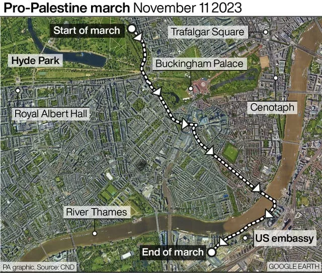 Pro-Palestine march November 11 2023
