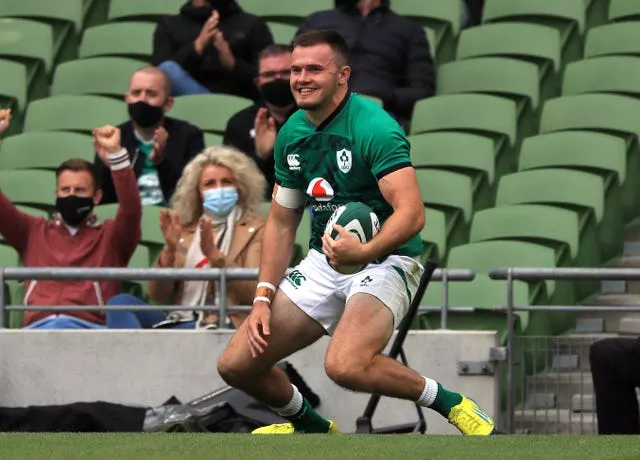 Ireland wing Jacob Stockdale will make his first international appearance in two years