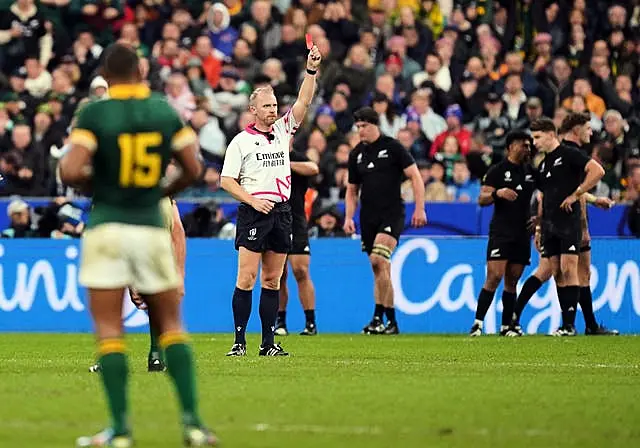 Cane received the first ever red card in a men's Rugby World Cup final