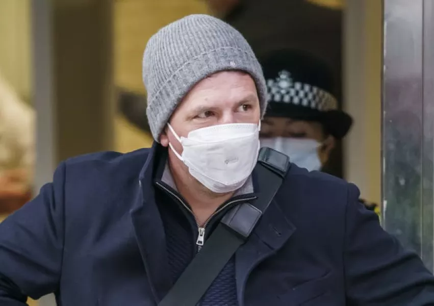 Daniel Stendel leaves Sheffield Crown Court after giving evidence 