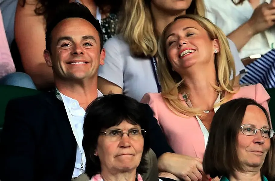 Ant McPartlin at Wimbledon with Anne-Marie Corbett