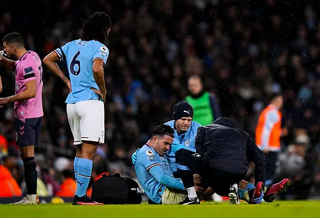 Jack Grealish receives treatment