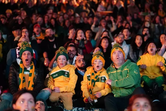Australia fans were put through a range of emotions while watching a screening of the 3-2 Group B defeat to Nigeria