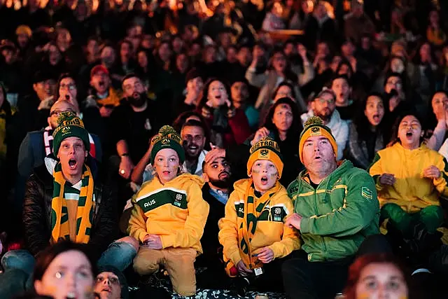 Australia fans were put through a range of emotions while watching a screening of the 3-2 Group B defeat to Nigeria