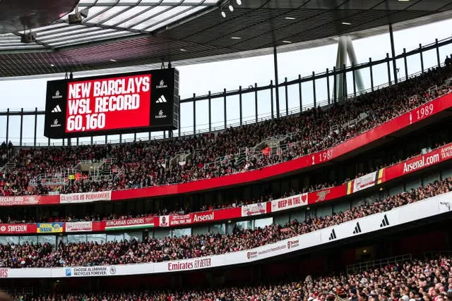 Last month Arsenal sold out a WSL match at the Emirates for the first time