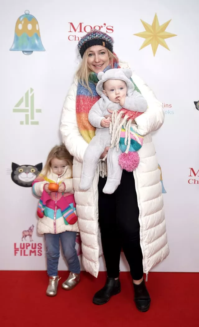 Ali Bastian with her daughters Isabella (left) and Isla