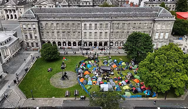 Student occupation of the Old College lawn