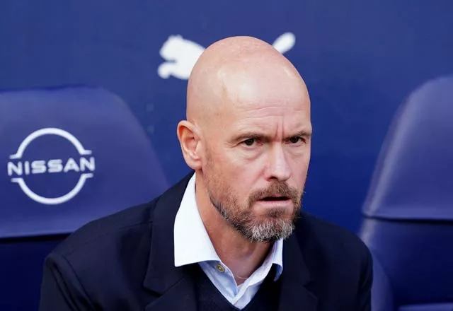 Erik Ten Hag in the dugout