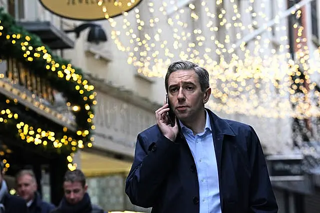 Simon Harris canvassing in Dublin