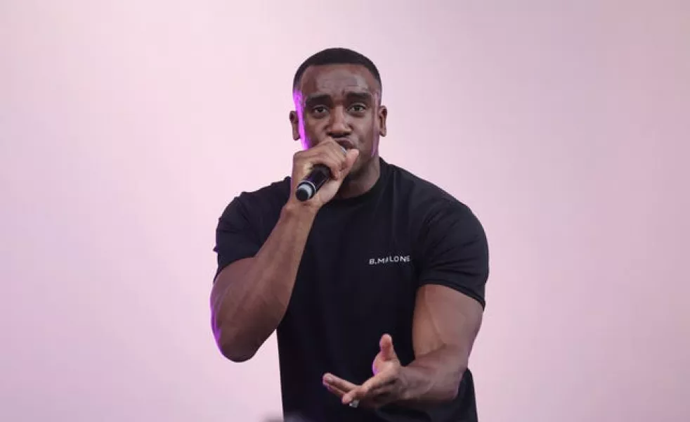Bugzy Malone on stage in 2019