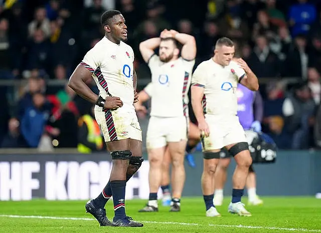 Maro Itoje looks crestfallen after England lose to Australia