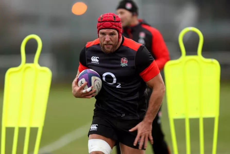 James Haskell in training for England