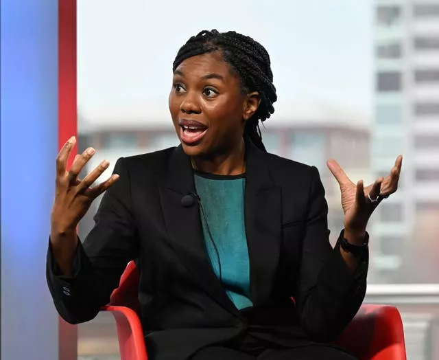 Kemi Badenoch appearing on Sunday With Laura Kuenssberg