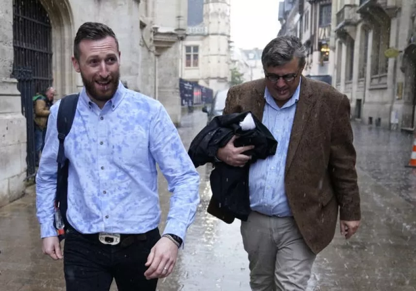 Jondy Ward (left) leaves the Court Of Appeal 
