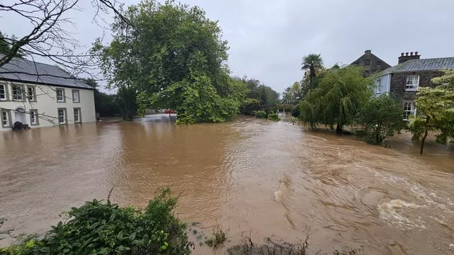Flooding in Midleton, Co Cork, caused by Storm Babet