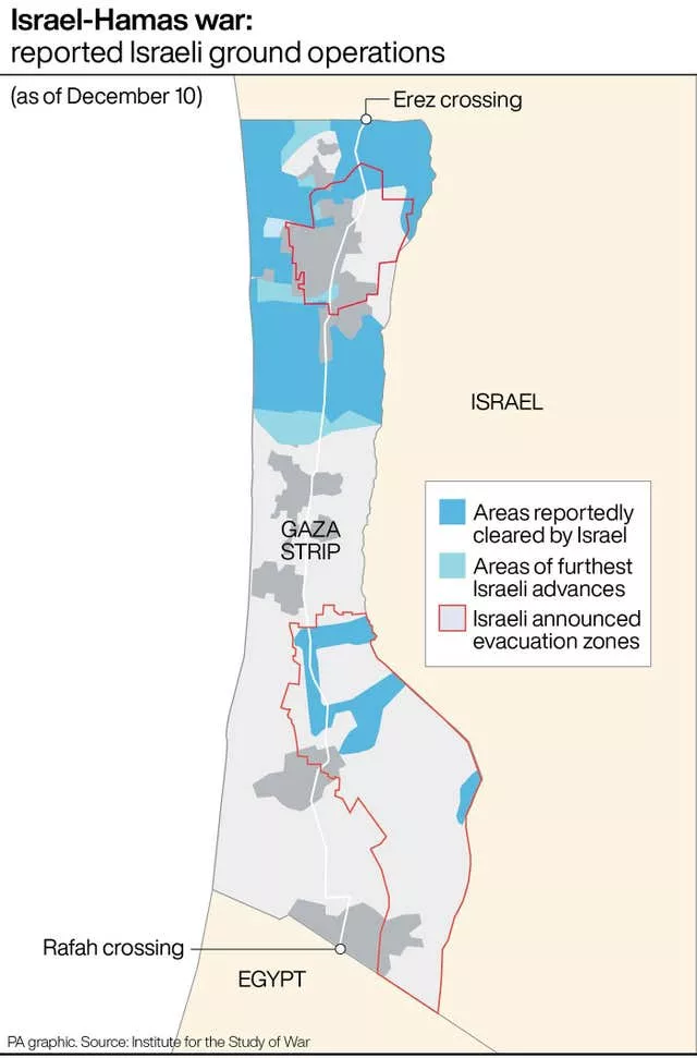 Israel-Hamas war: reported Israeli ground operations