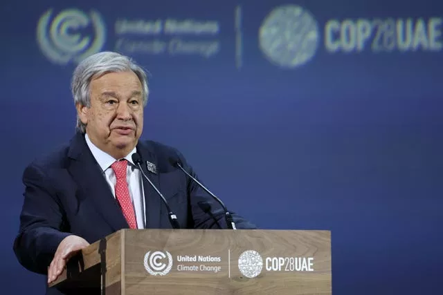 UN secretary-general Antonio Guterres