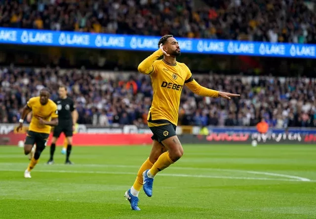 Matheus Cunha celebrates his equaliser 