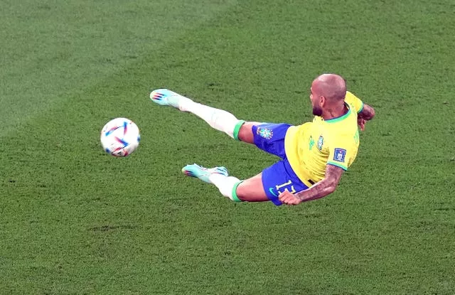 Dani Alves during the Fifa World Cup round of sixteen match against South Korea in December 