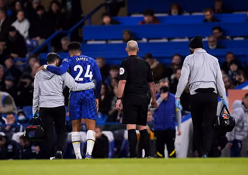 Reece James suffered an injury against Brighton