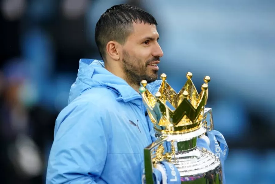 Aguero left Manchester City after helping them to the Premier League title last season.