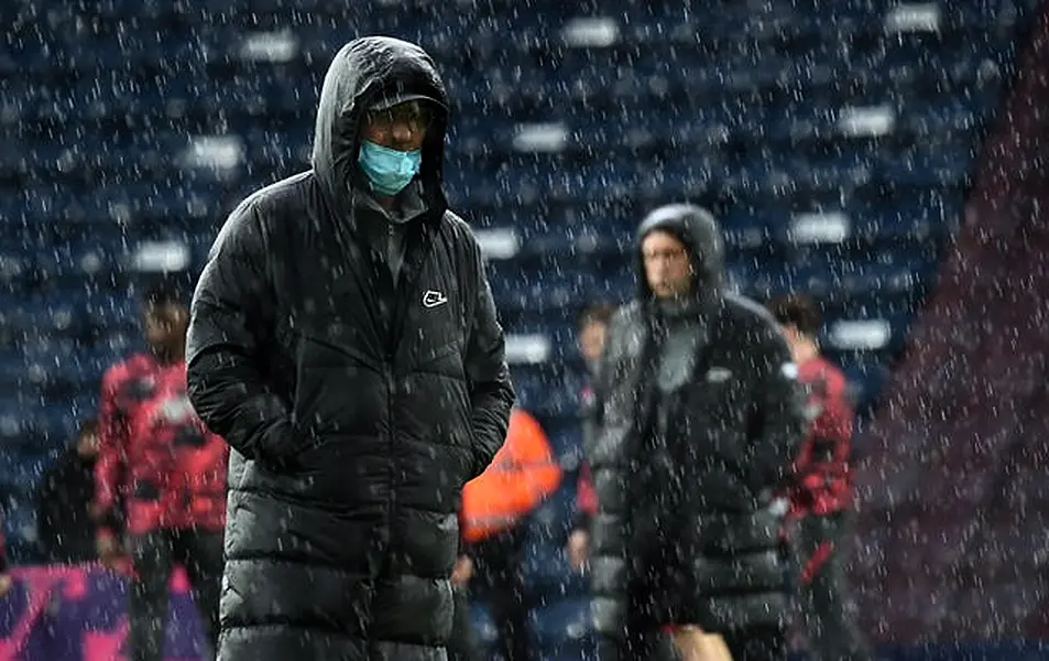 Jurgen Klopp in the rain