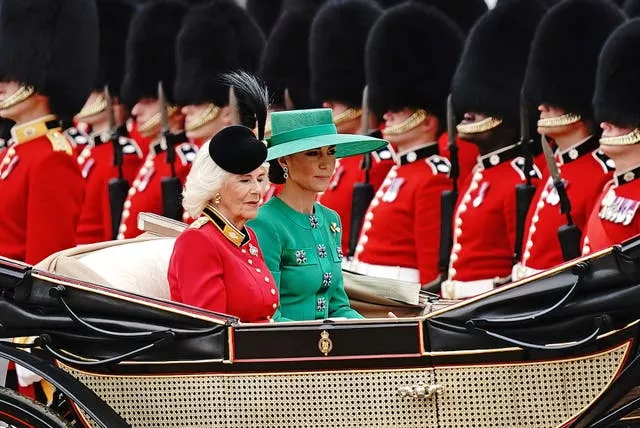 Queen Camilla and the Princess of Wales wore colours associated with the regiments for which they are now colonels 