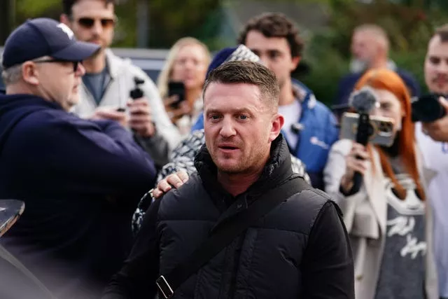 Tommy Robinson at Folkestone Police Station