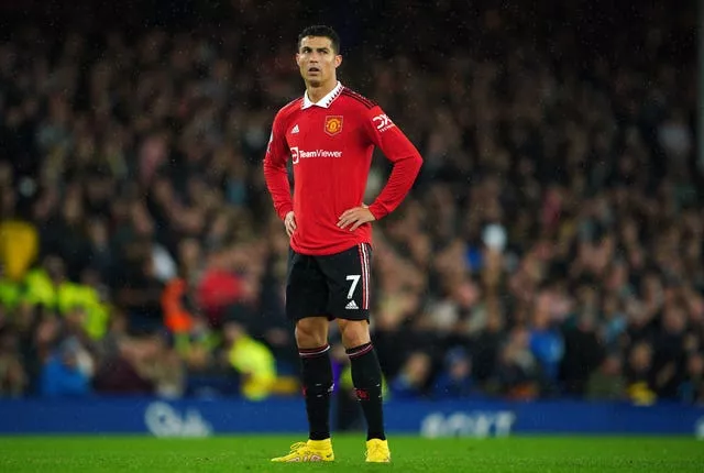 Cristiano Ronaldo before his United exit (Peter Byrne/PA).