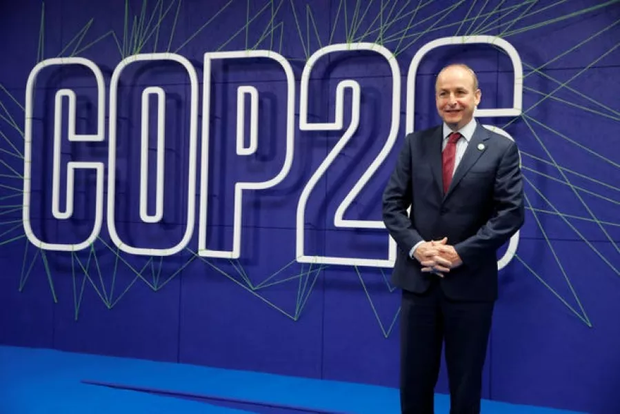 Micheal Martin arrives for the Cop26 summit 