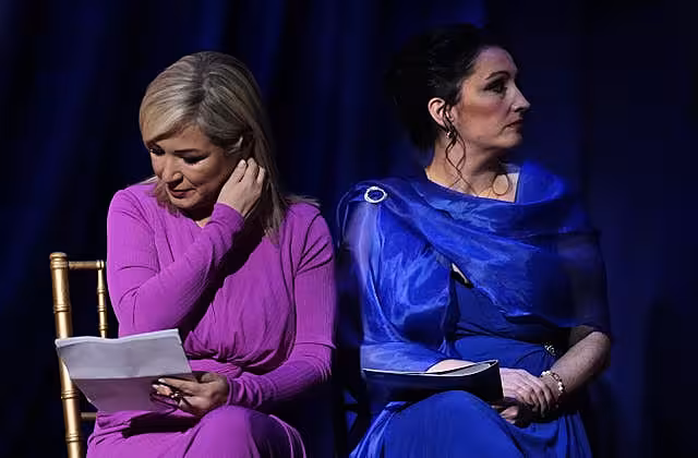 Northern Ireland First Minister Michelle O’Neill and deputy First Minister Emma Little-Pengelly in Washington DC