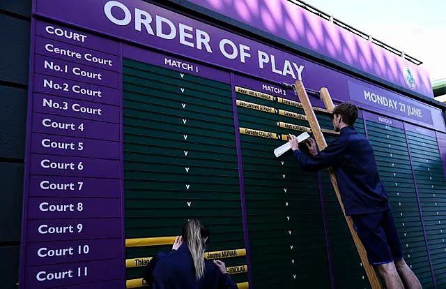 Wimbledon 2022 – Day One – All England Lawn Tennis and Croquet Club