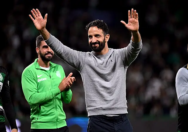 Sporting Lisbon manager Ruben Amorim after the 4-1 Champions League victory over Manchester City