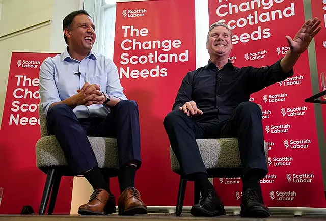 Labour leader Sir Keir Starmer and Scottish Labour leader Anas Sarwar (Andrew Milligan/PA)