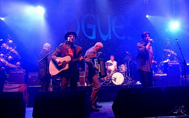 The Pogues performing