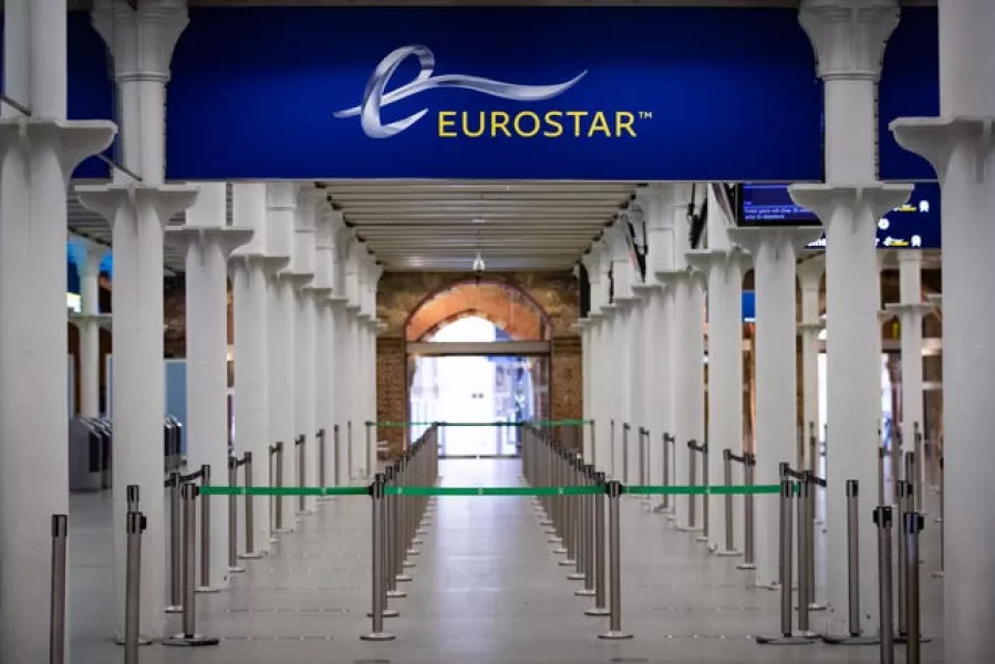 The Eurostar terminal at St Pancras International Station