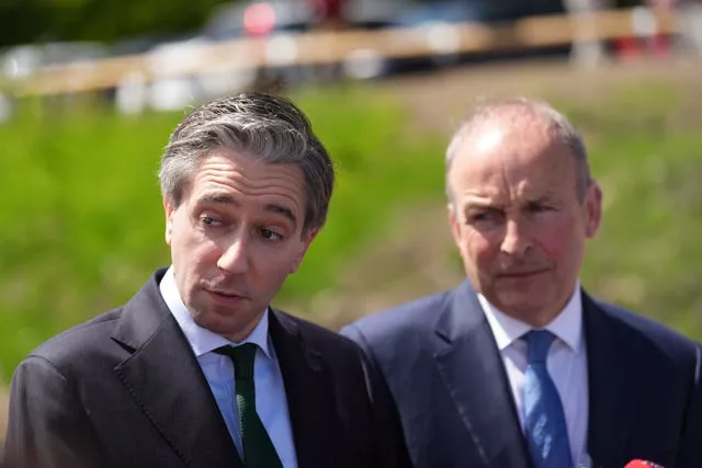 Taoiseach Simon Harris and Tanaiste Micheal Martin