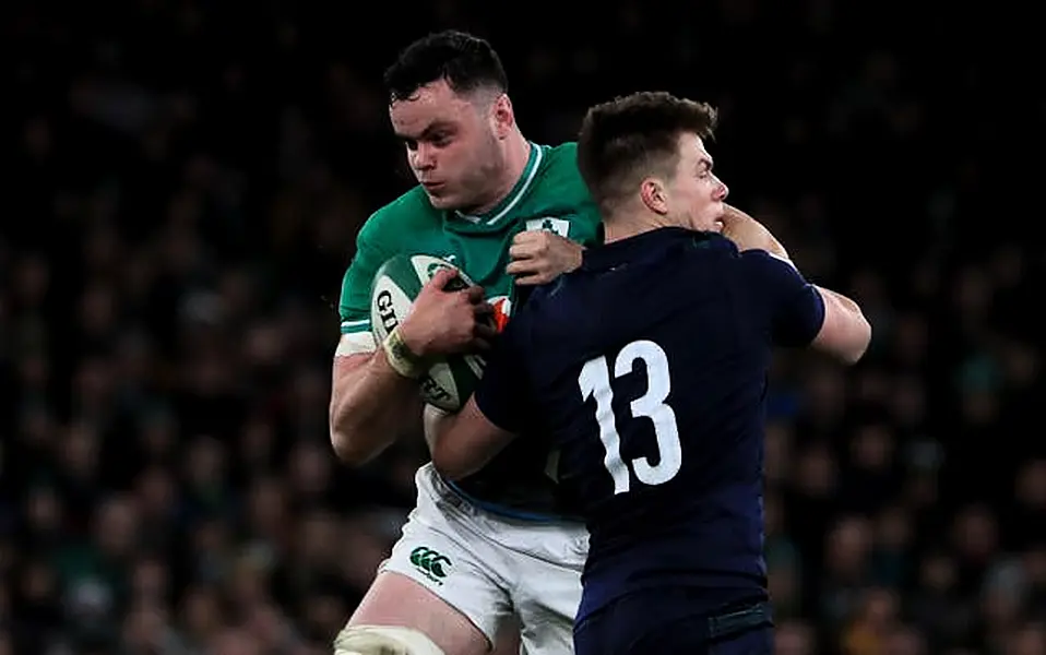 Leinster lock James Ryan, left, will once again captain Ireland